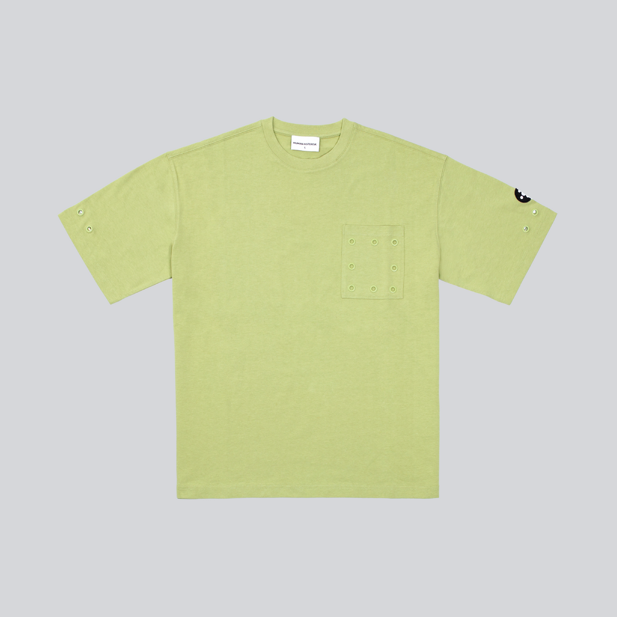 Green Oversized Eyelets Pocket Tee – Human Asterisk